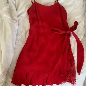 Lulus Red tie dress